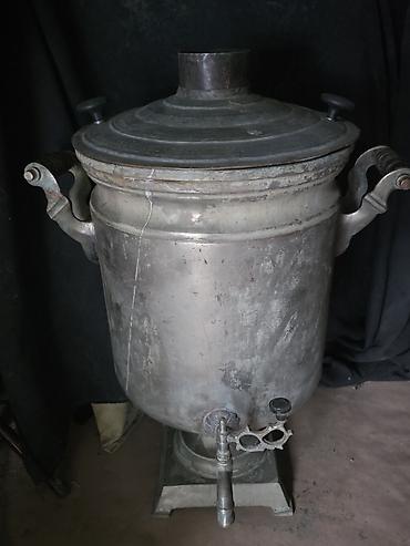 samovar tarixi: Böyük həcmli köhnə tip samovar/kazan – kömür/odunla işləyən40 litr - — 1