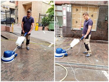 Уборочный инвентарь: Роторная машинка для мойки ковров брусчатки, бетонных полов, кафеля и — 8