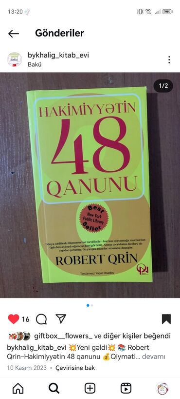 orfoqrafiya ve orfoepiya lugeti: 💥Yeni gəldi💥 📚Robert Qrin-Hakimiyyətin 48 qanunu 🚇Metrolara ✈Xarici