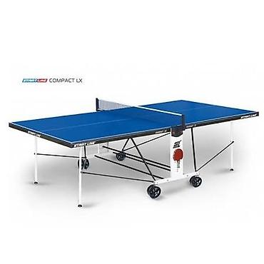 тенисный ракетка: Настольный теннисный стол Start Line Compact LX - Игровое поле синего — 1