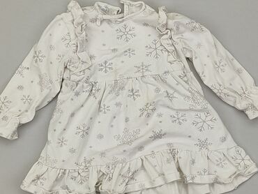 biala letnia sukienka: Dress, 1.5-2 years, 86-92 cm, condition - Good