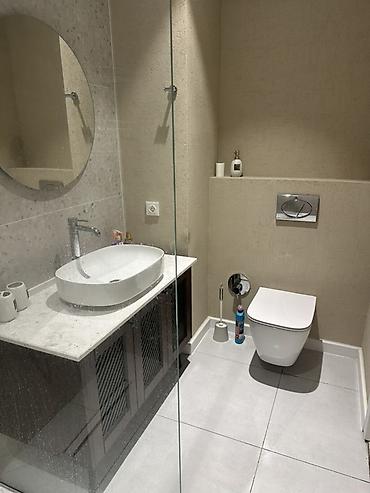 Duş kabinaları, arakəsmələr: Hamam/tualet otağı üçün tam dəst - Divara quraşdırılan, düyməli gizli — 3