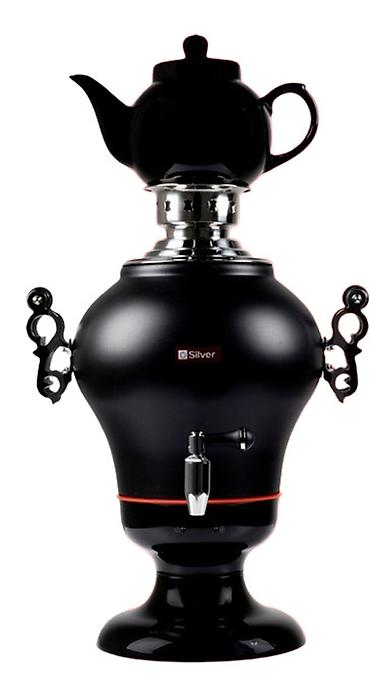 Все для дома и сада: №: 5062 Məhsulun adı: Samovar Silver SL-0045 qara Brend: Silver — 1