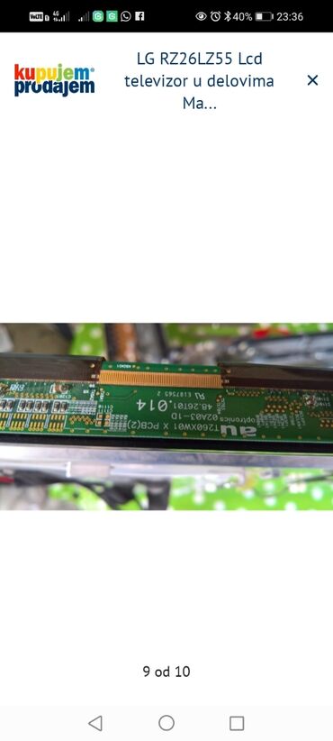 Aksesoari za TV i video: LG RZ26LZ55 – LCD televizor za delove LG 37G2000 U delovima — 9