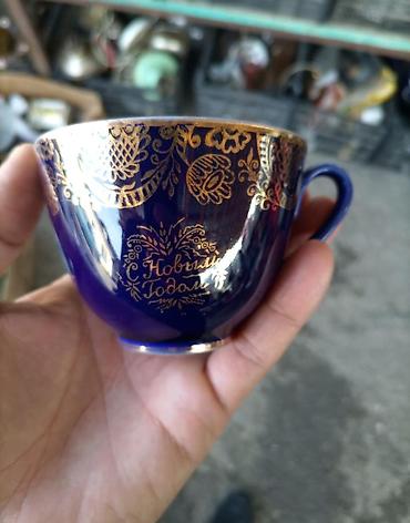 lipid cay: Çay dəsti, rəng - Mavi, Farfor — 2