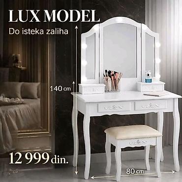 nadogradnja za ormar forma ideale: Tim, Toaletni sto “Lux model” sa ogledalom i LED osvetljenjem - — 2