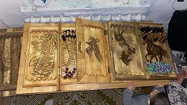Нарды: Резные наборы нард/шахмат из ореха, ручная работа. Особенности: - — 2