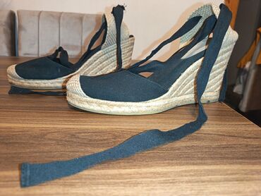 Сапоги: Qadın espadril dabanlı ayaqqabı - Model: kətan üstlü, bağlamalı