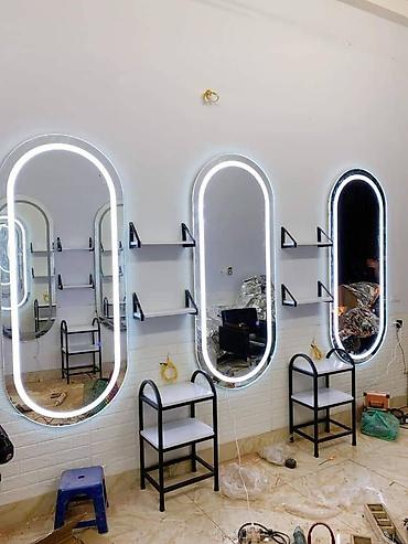 Настенные зеркала с LED‑подсветкой для салона красоты/барбершопа -