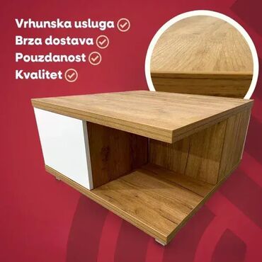 stari namestaj: 🛋️ Klub sto 2F – Zlatni hrast 🛋️ 📌 Opis proizvoda: ✔️ Materijal