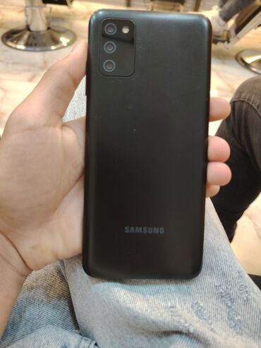 Samsung: Samsung Galaxy A03s, 32 GB, rəng - Qara, Barmaq izi, Face ID