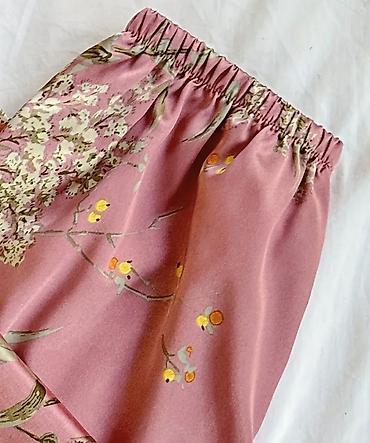 ev desti: Zərif satən pijama dəsti – 2 parça, L razmer. - Rəng: gülqızılı — 3