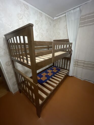 2 ярусная кравать: Продаю двухярусную кровать, б/у в хорошем состоянии, 195х95 можно