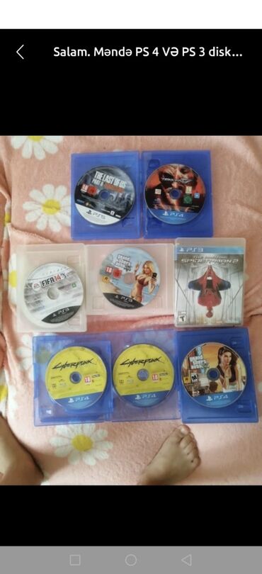 PS3 (Sony PlayStation 3): Salam. Məndə PS 4 VƏ PS 3 diskləri var hamısını 50 manata verirəm PS 4