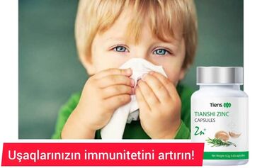 vitamin: "Bio Zinc" Mehsulun Faydalari: -Immuniteti yukseldir. Infeksion