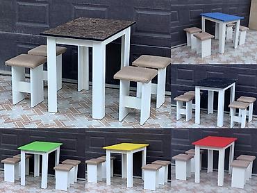Ev və bağ: Mətbəx üçün, Yeni, Açılmayan, Dördbucaq masa, 4 stul — 2