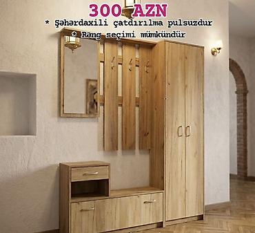 Dəhliz üçün çoxfunksiyalı dəst – asılqan, şkaf, güzgü və