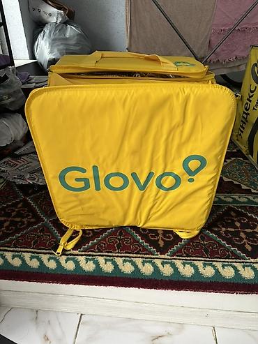 Сумки: Терморюкзак курьера Glovo (желтый) - Вместительный изотермический — 1