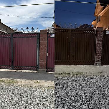 Ачылма дарбазалар: Кованные распашные ворота из металла - Конструкция: двустворчатые — 1