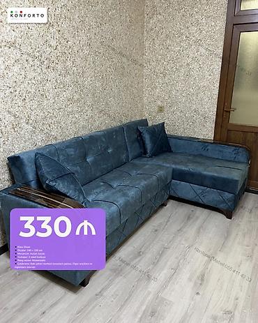 divan 150: Künc divan – “Konforto Mebel” dizaynı - Ölçülər: 260 × 150 sm - — 1