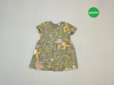 Sukienki: Sukienka, 12-18 m, wzrost - 86 cm., wzór - Print, kolor - Zielony