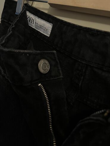 Ventilyatorlar: Zara qara jeans şalvar. aşağısı qatlanmış stove pipe model. 36 razmer — 9