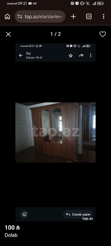seyf qapilari: Mebel dəsti – şkaf və divar vitrini - Material: ağac əsaslı — 2