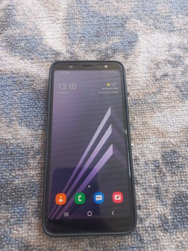 документ сканеры для проекторов redleaf: Samsung Galaxy A6 Plus, Колдонулган, 32 ГБ, түсү - Кара, 2 SIM