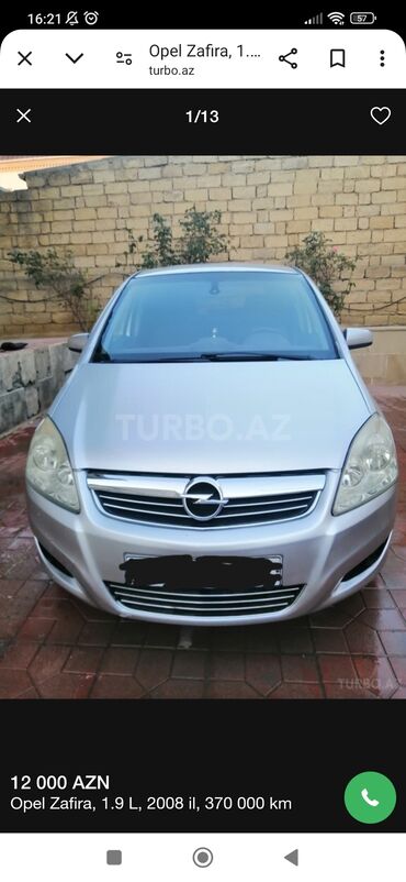 turbo az opel zafira: Opel Zafira: 1.9 l | 2008 il 370000 km Van/Minivan