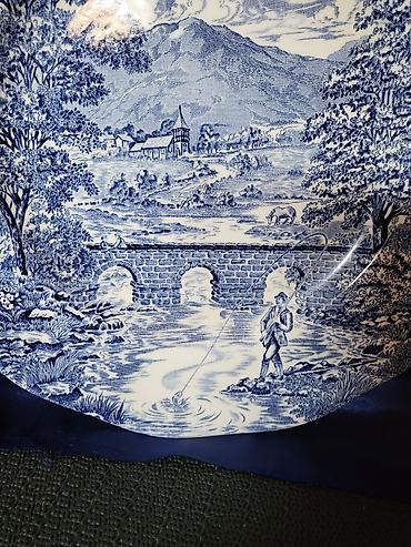 Kuhinjski setovi: Tanjiri Bridge Scenes engleski iz 70ih.god. Engleski tanjiri — 12