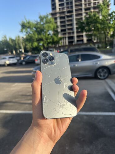 Apple iPhone: IPhone 12 Pro Max, Б/у, 128 ГБ, Черный, Чехол, 100 %