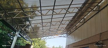 Навесы: Навес из поликарбоната с металлическим каркасом - — 3