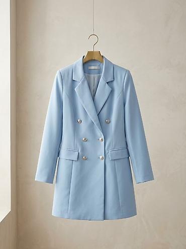 Açıq mavi rəngli astarlı qadın blazer pencək lalafo.az -da Açıq mavi rəngli astarlı qadın blazer pencək