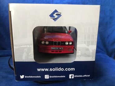 Avtomobil modelləri: Коллекционная модель BMW M3 E30 Coupe red 1990 SOLIDO Art : S1801502 — 2