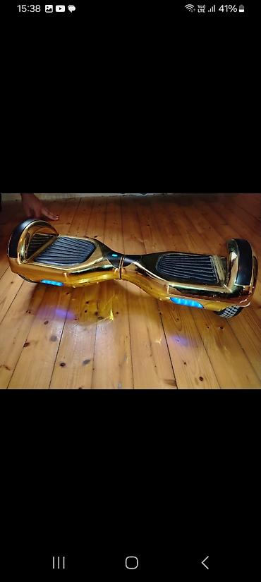 electro gitar: Qızılı rəngli iki təkərli hoverboard / giroskutər - Parlaq qızılı — 1