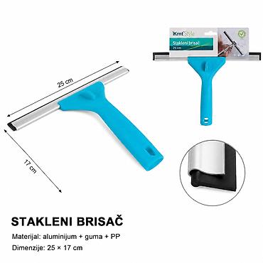 KMT Plavi drška stakleni brisač 3280220 Praktičan stakleni brisač za