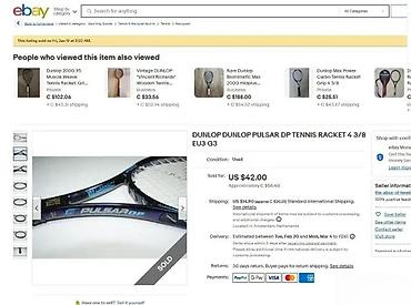 Rekviziti za vežbanje: Dunlop Pulsar DP teniski reket + originalna futrola - Brend/model — 5