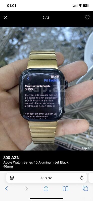 Bıçaqlar: Smart saat, Apple, Sensor ekran, rəng - Qara