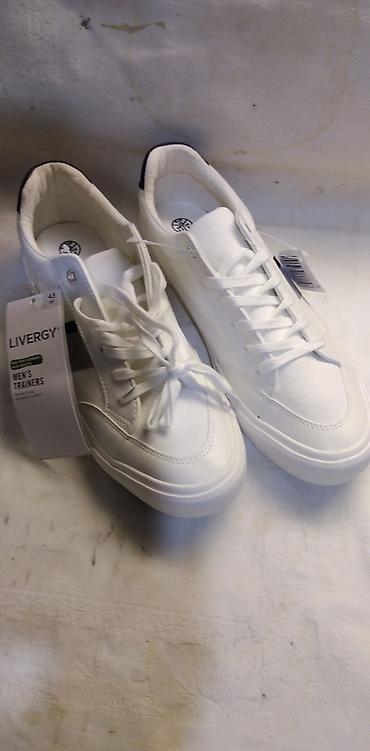 reserved muska obuca: Patike Livergy platnene bele br.43,nove — 1