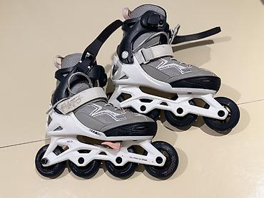 İdman və istirahət: Детские раздвижные ролики Decathlon Oxelo Fit Junior (32-35) • — 2