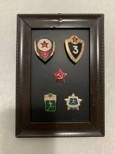 Значки, ордена и медали: Значки СА и ВМФ ВС СССР для рядового состава, для солдат и сержантов