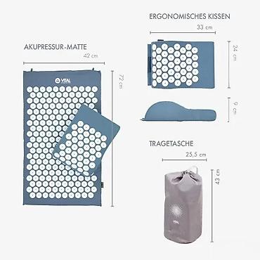 lil solid oprema: Vital Acupressure – set akupresurne prostirke i jastuka - Sadrži — 3