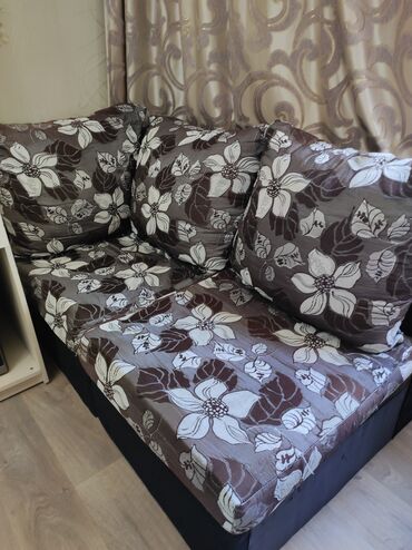 мебель аламидин: Модульный диван, цвет - Черный, Б/у