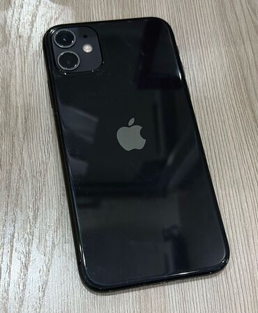 Apple iPhone: IPhone 11, Б/у, 128 ГБ, Черный, Наушники, Зарядное устройство, Защитное стекло, 84 %