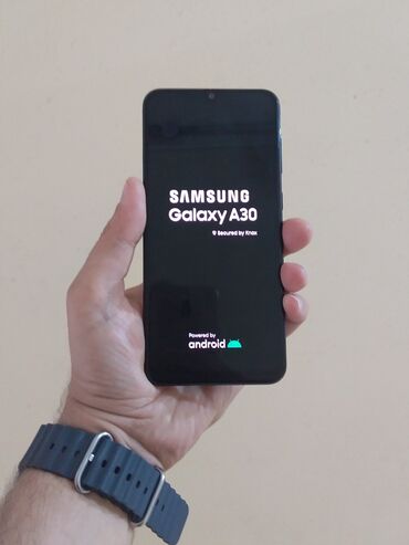 Samsung: Samsung Galaxy A30, 32 GB, rəng - Qara, Barmaq izi