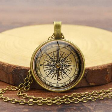 золотая цепочка б у: Подвеска с изображением древнего компаса, компас времени, цепочка с