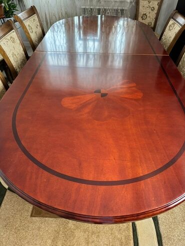 раздвижной полированный стол: Стол для зала, Складной, Овальная