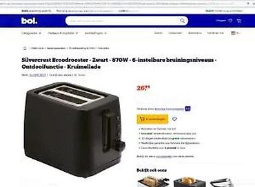 Tosteri: SilverCrest toster za hleb – crni, 870 W - Dve široke slot-otvore za — 16