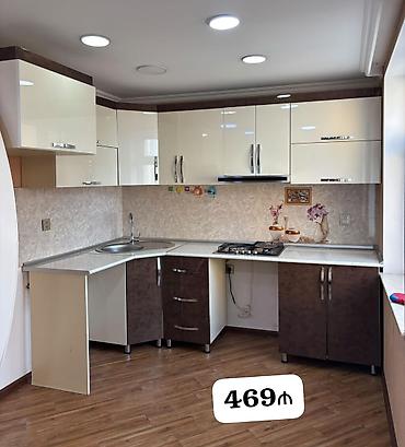 Məhsul: Mətbəx mebeli (bucaqlı dəst) Qiymət: 469₼ Ölçü: 146 × 260 sm