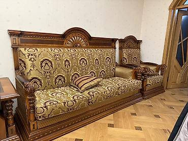 salon divan: Klassik üslublu dəbdəbəli mebel dəsti 2 ədəd divan 4 ədəd kreslo, 1 — 3